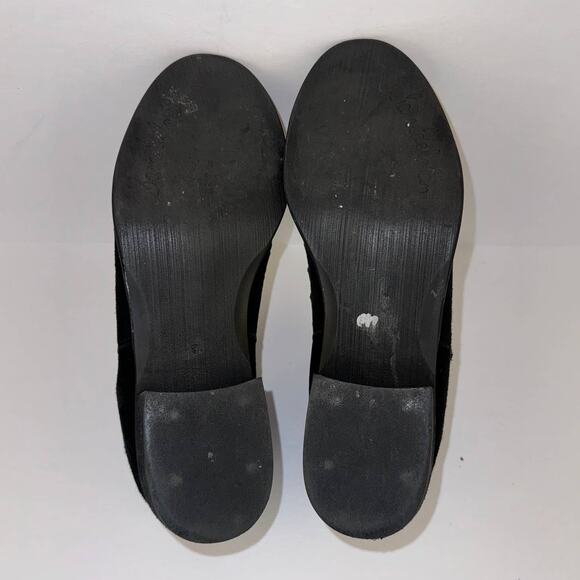 SAM EDELMAN | Black Suede "Pierson" Woven Cut Out Ankle Booties | Women's 8 1/2 - Picture 7 of 8